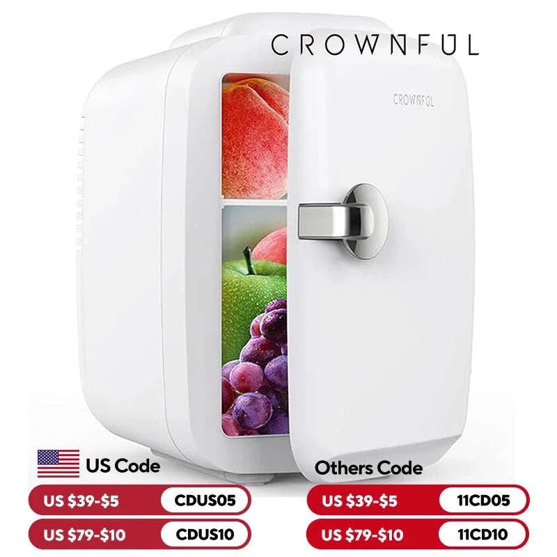 4L Mini Fridge Cooler & Warmer for Beauty, Home, and Travel-green / United States
