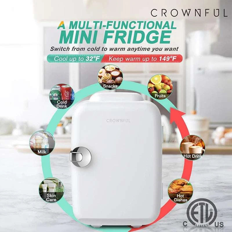 4L Mini Fridge Cooler & Warmer for Beauty, Home, and Travel-green / United States