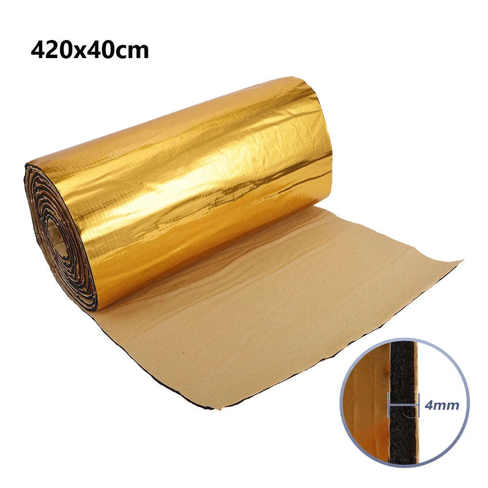 4mm Aluminum Foil Foam Car Heat Damping Pad 18 sqft 40 x 420 cm-5mm 63x100cm6.8sqft