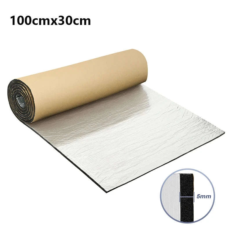 4mm Aluminum Foil Foam Car Heat Damping Pad 18 sqft 40 x 420 cm-5mm 63x100cm6.8sqft