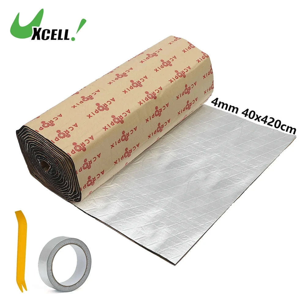 4mm Aluminum Foil Foam Car Heat Damping Pad 18 sqft 40 x 420 cm-5mm 63x100cm6.8sqft