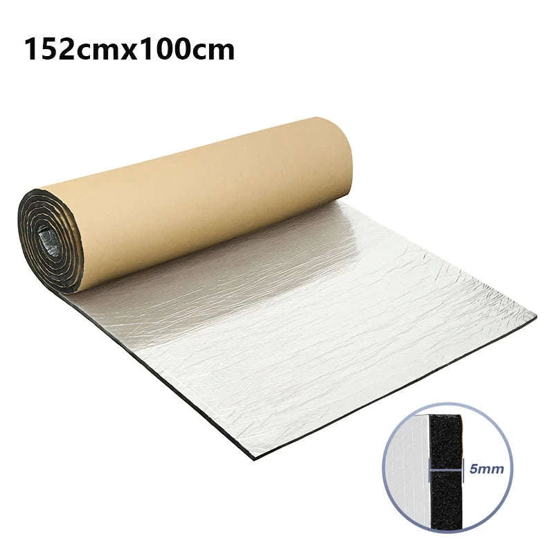 4mm Aluminum Foil Foam Car Heat Damping Pad 18 sqft 40 x 420 cm-5mm 63x100cm6.8sqft