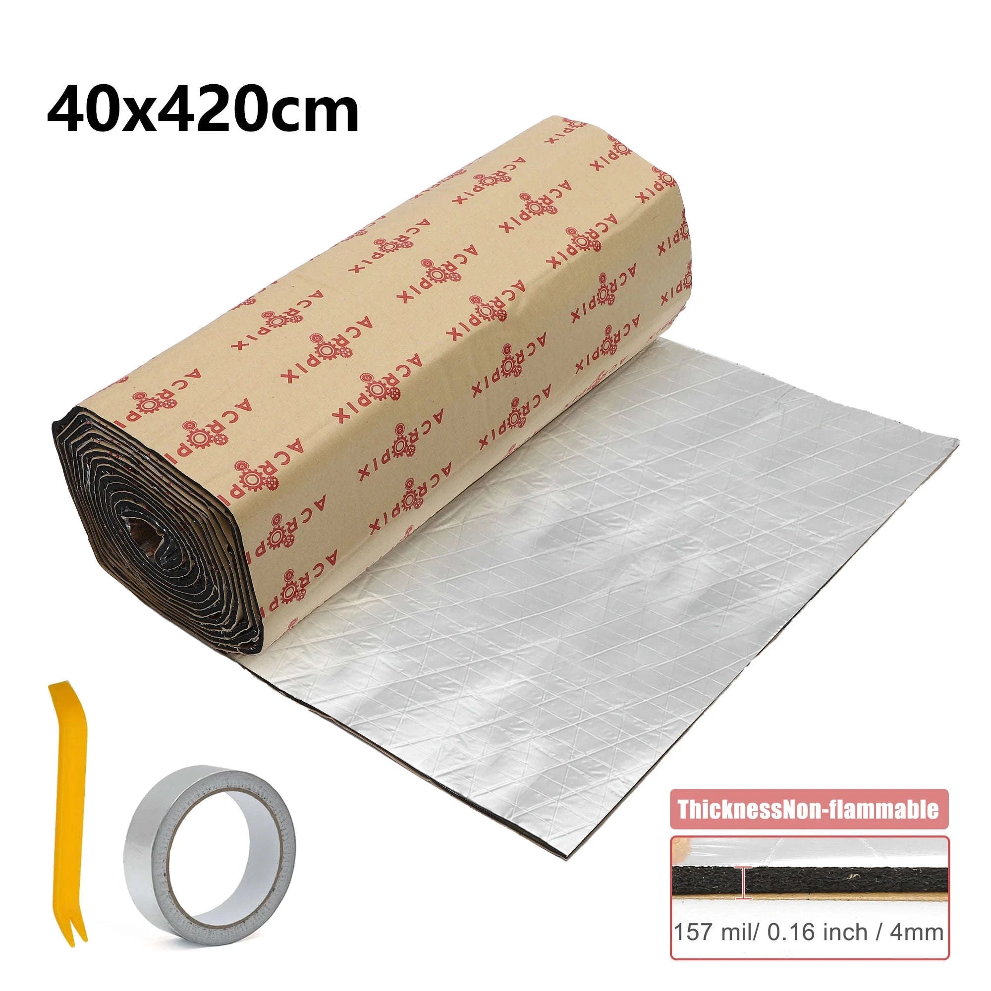 4mm Aluminum Foil Foam Car Heat Damping Pad 18 sqft 40 x 420 cm-5mm 63x100cm6.8sqft