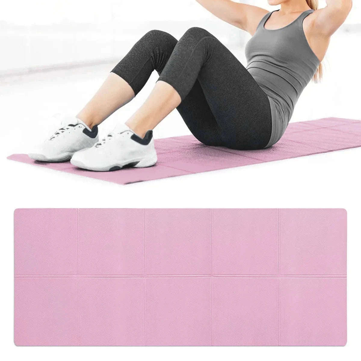 4mm EVA Yoga Mat for Pilates, Stretching and Fitness-black