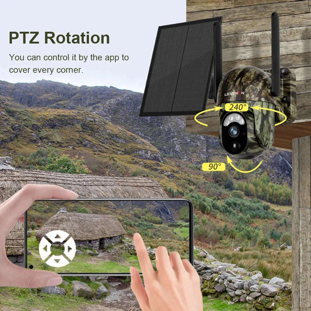 4MP 4G Solar Security Camera with Human and Animal Detection-1PCS / Poland