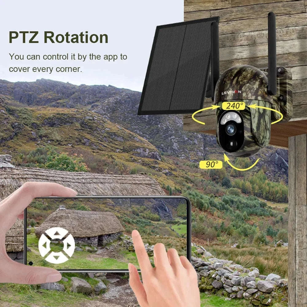 4MP 4G Solar Security Camera with Human and Animal Detection-1PCS / Poland