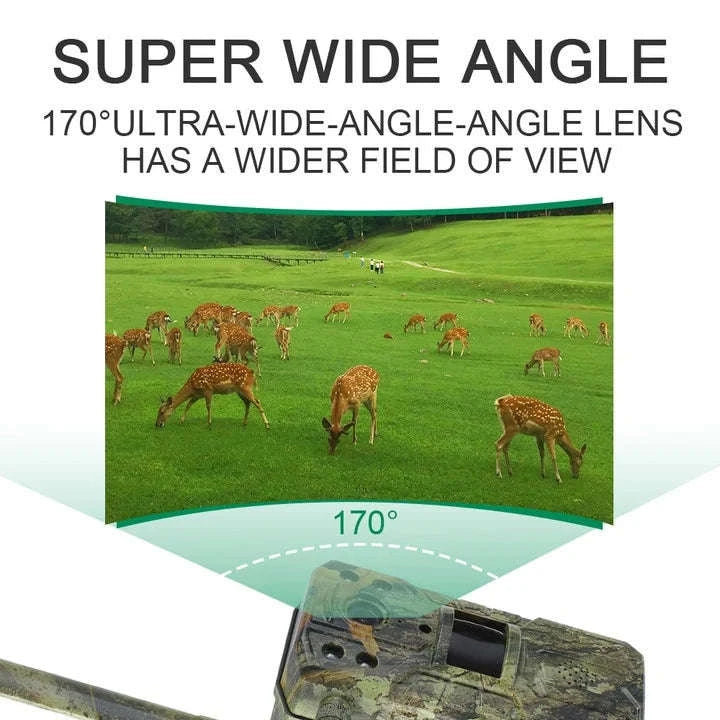 4MP 4G Solar Trail Camera Waterproof with 20M Motion Detection and 30M Night Vision-4G / france