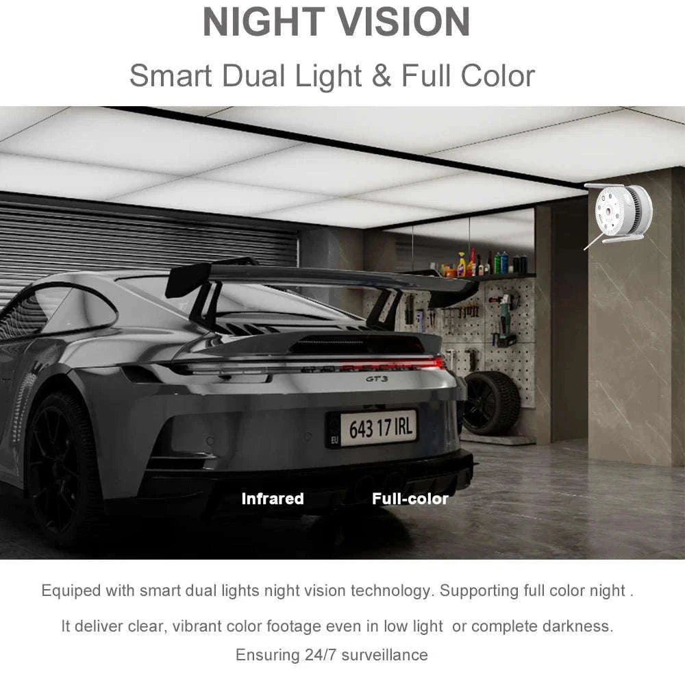 4MP Dual-Light Smoke Detection Security Camera with Two-Way Audio-4MP WIFI POE 64G