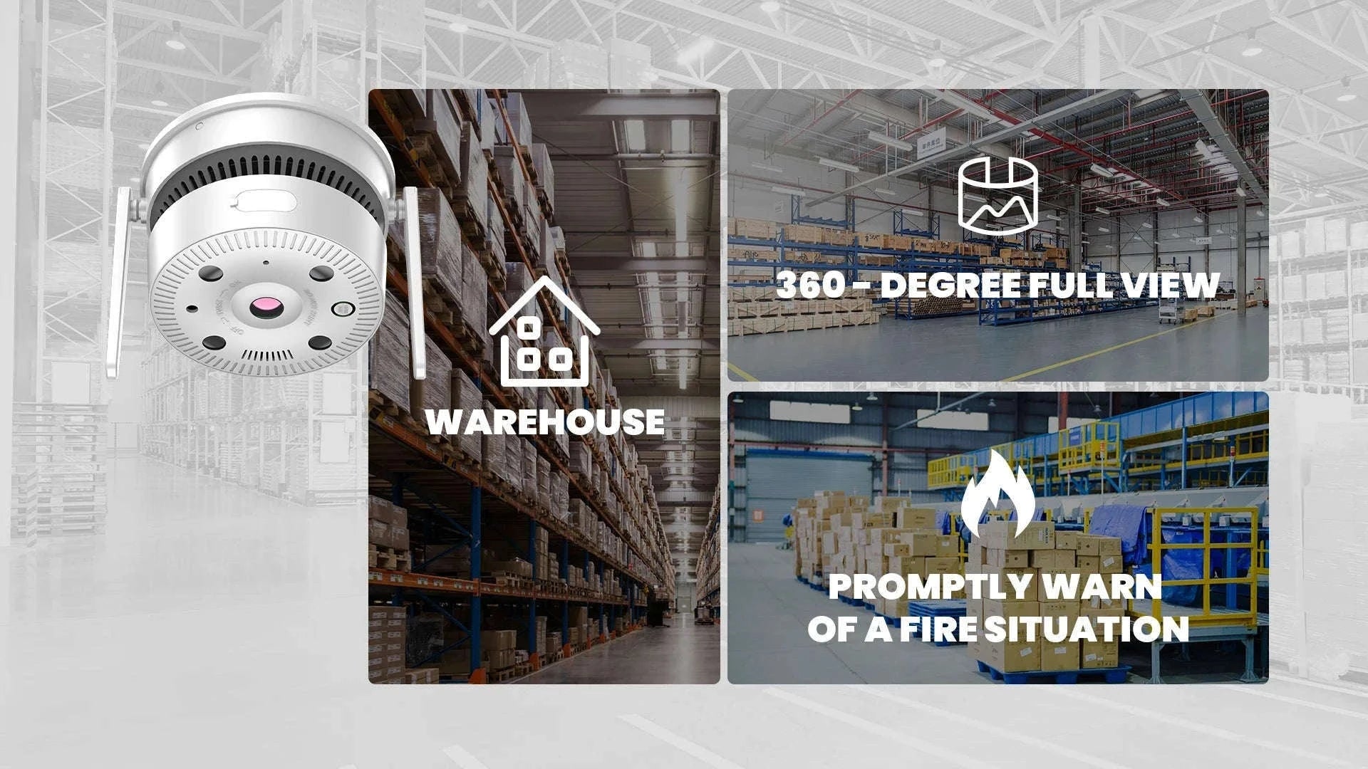 4MP Dual-Light Smoke Detection Security Camera with Two-Way Audio-4MP WIFI POE 64G