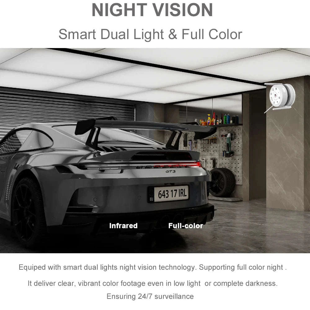 4MP Dual‑Light Two‑Way Audio Smoke Detection Network Camera-4MP WIFI POE 64G