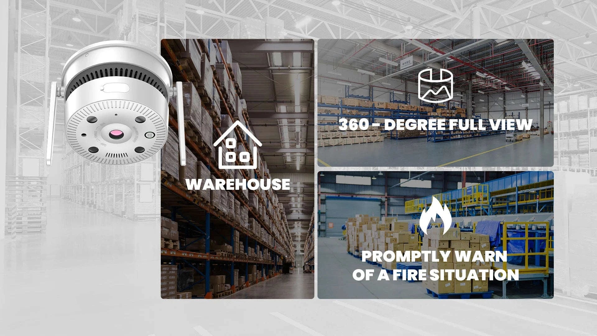 4MP Dual‑Light Two‑Way Audio Smoke Detection Network Camera-4MP WIFI POE 64G