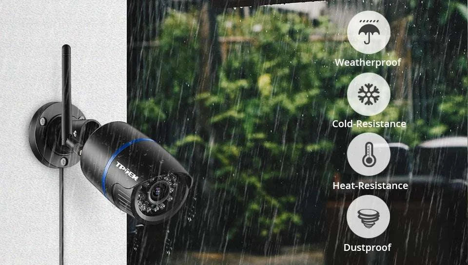 4MP Outdoor WiFi Security Camera with Motion Alerts & Night Vision-4MP Wifi Camera / US plug / 3.6mm