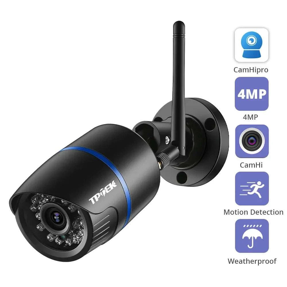 4MP Outdoor WiFi Security Camera with Motion Alerts & Night Vision-4MP Wifi Camera / US plug / 3.6mm