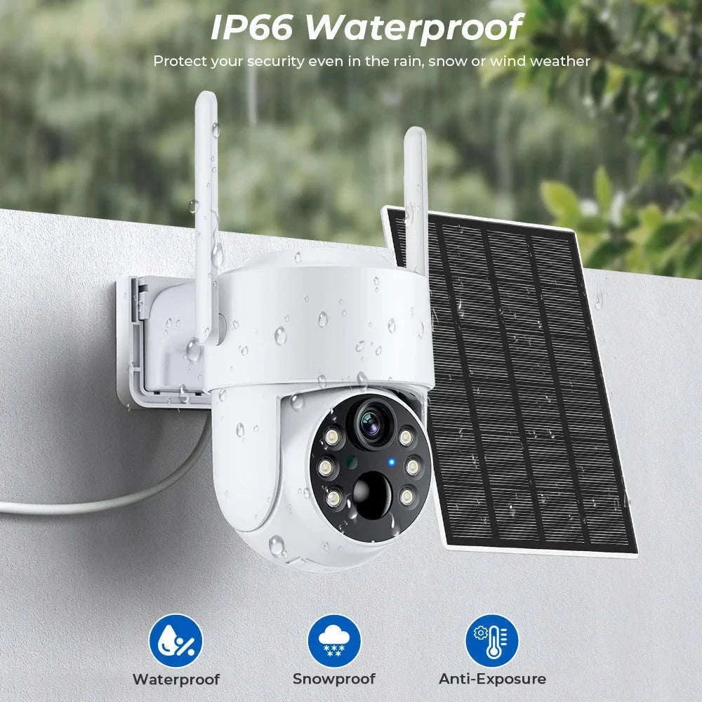 4MP Solar IP Camera for Wireless Outdoor Security-2MP No SD Card