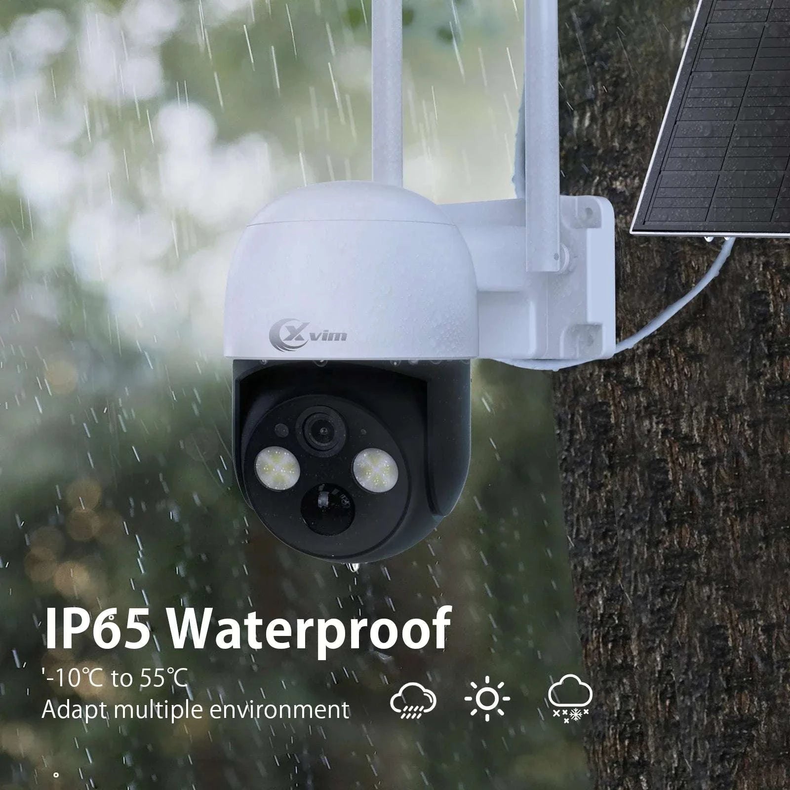 4MP Solar PTZ WiFi Security Camera with 360° View & Audio-4MP NO SD Card