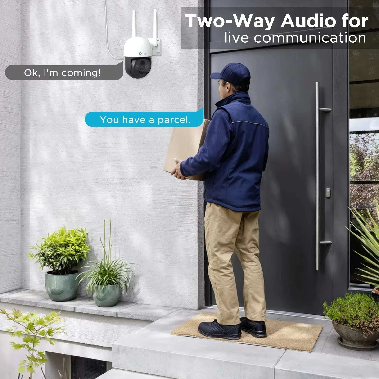 4MP Solar PTZ WiFi Security Camera with 360° View & Audio-4MP NO SD Card
