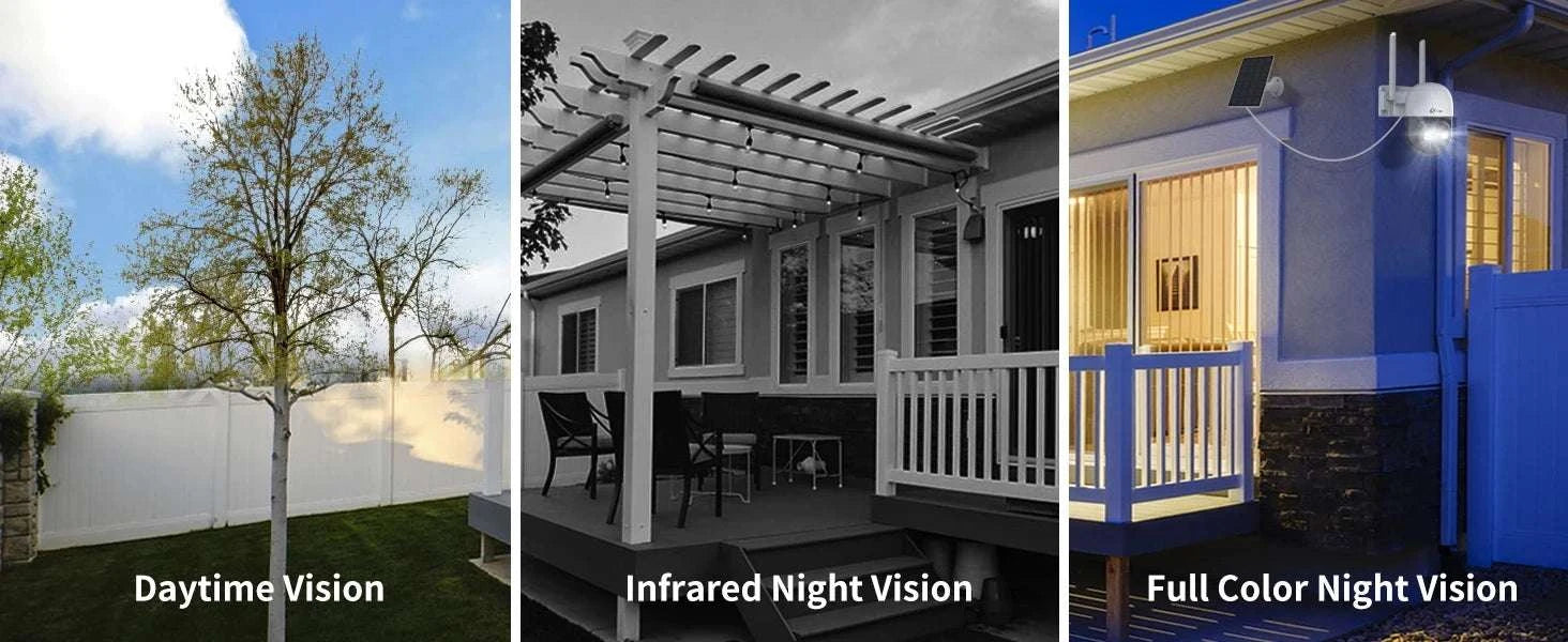 4MP Solar PTZ WiFi Security Camera with 360° View & Audio-4MP NO SD Card