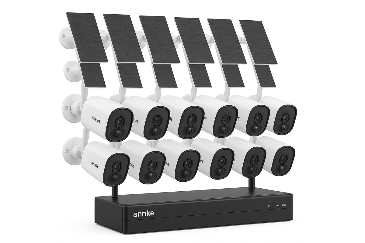 4MP Solar Wireless Security Camera System with 16CH NVR