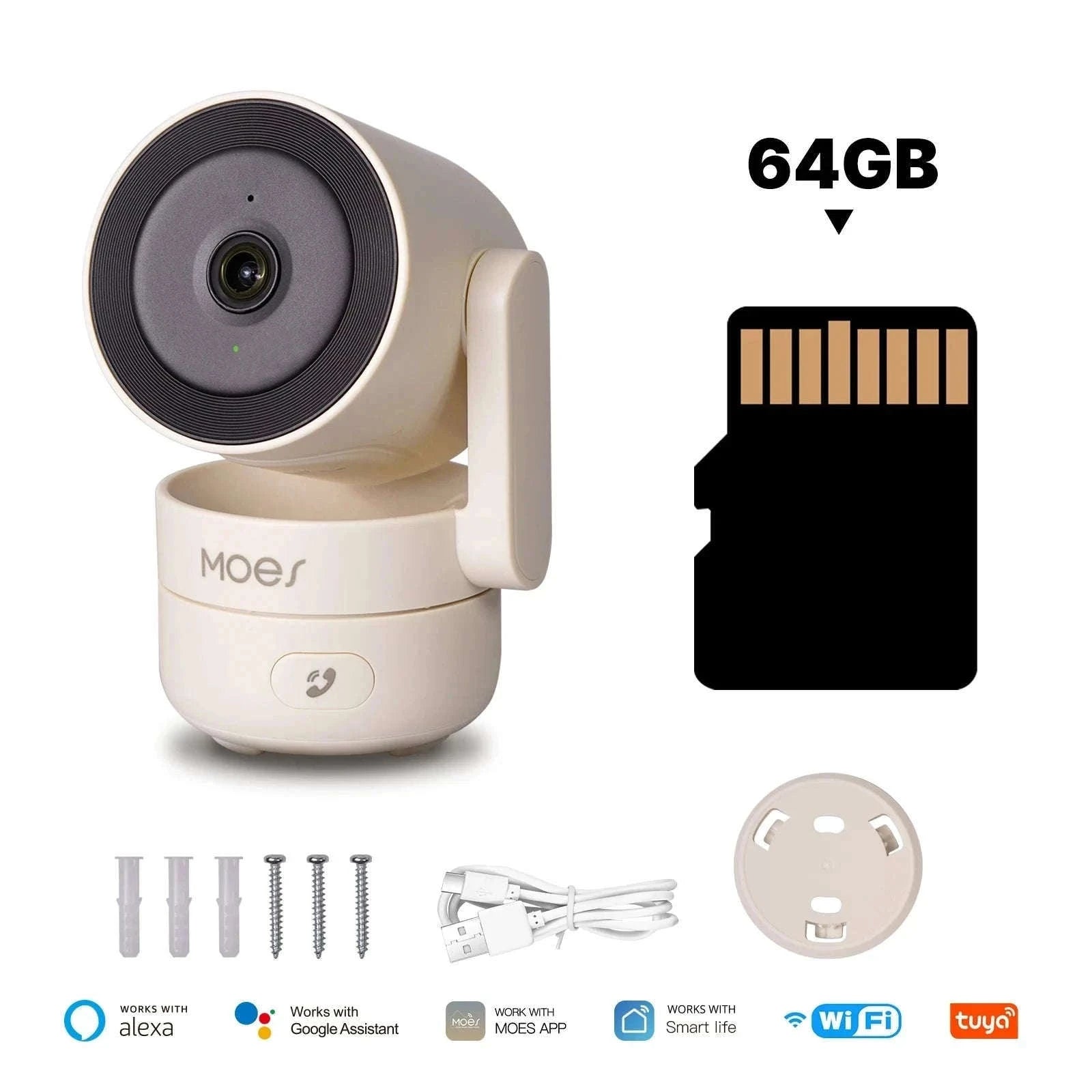 4MP WiFi Indoor Security Camera Pan Tilt Night Vision Motion Detection-Smart Camera 4MP