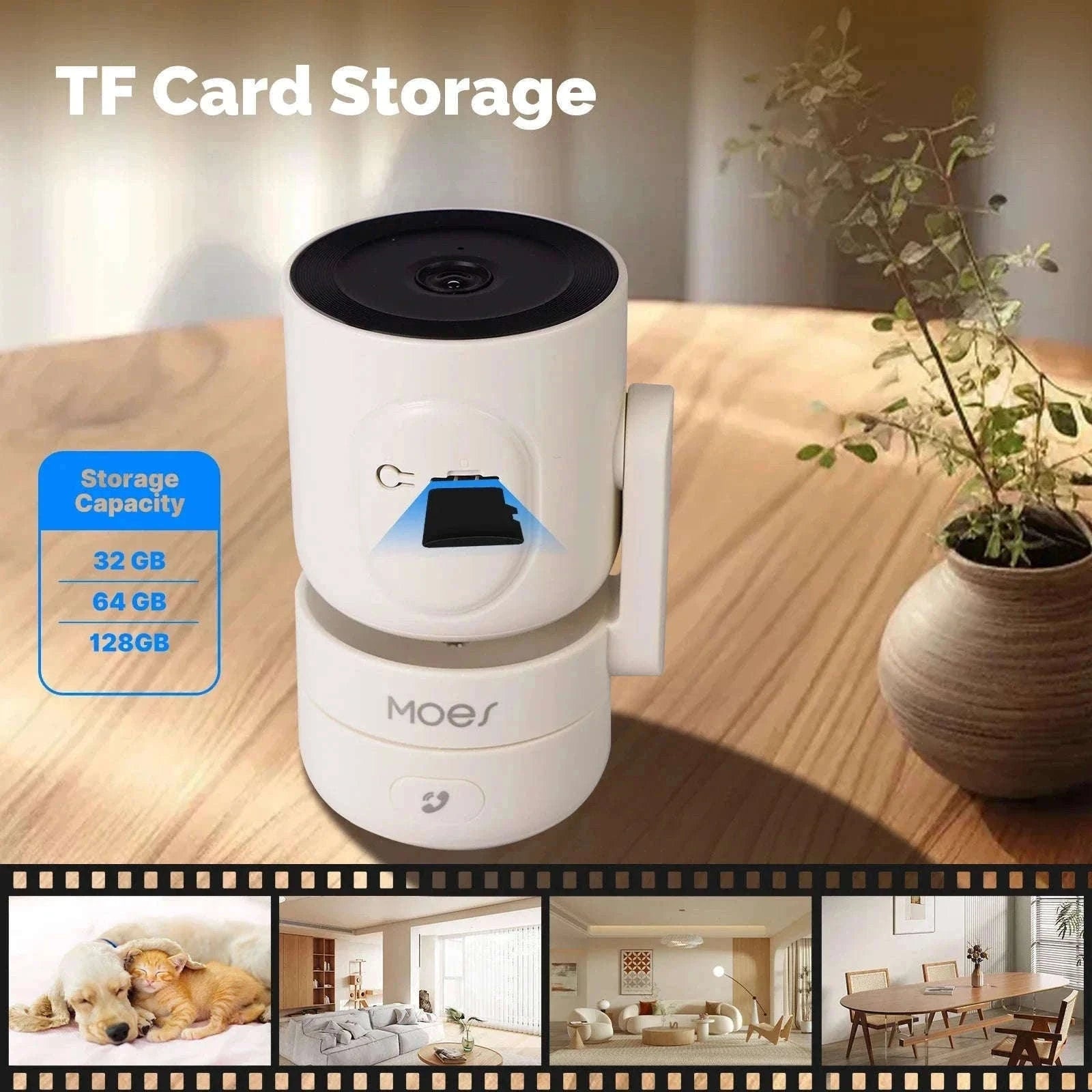 4MP WiFi Indoor Security Camera Pan Tilt Night Vision Motion Detection-Smart Camera 4MP