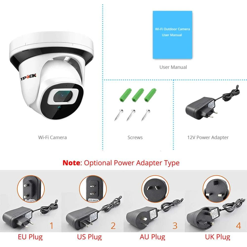 4MP WiFi Indoor Security Camera with Night Vision & Motion Alerts-4MP WiFi Camera / US Plug