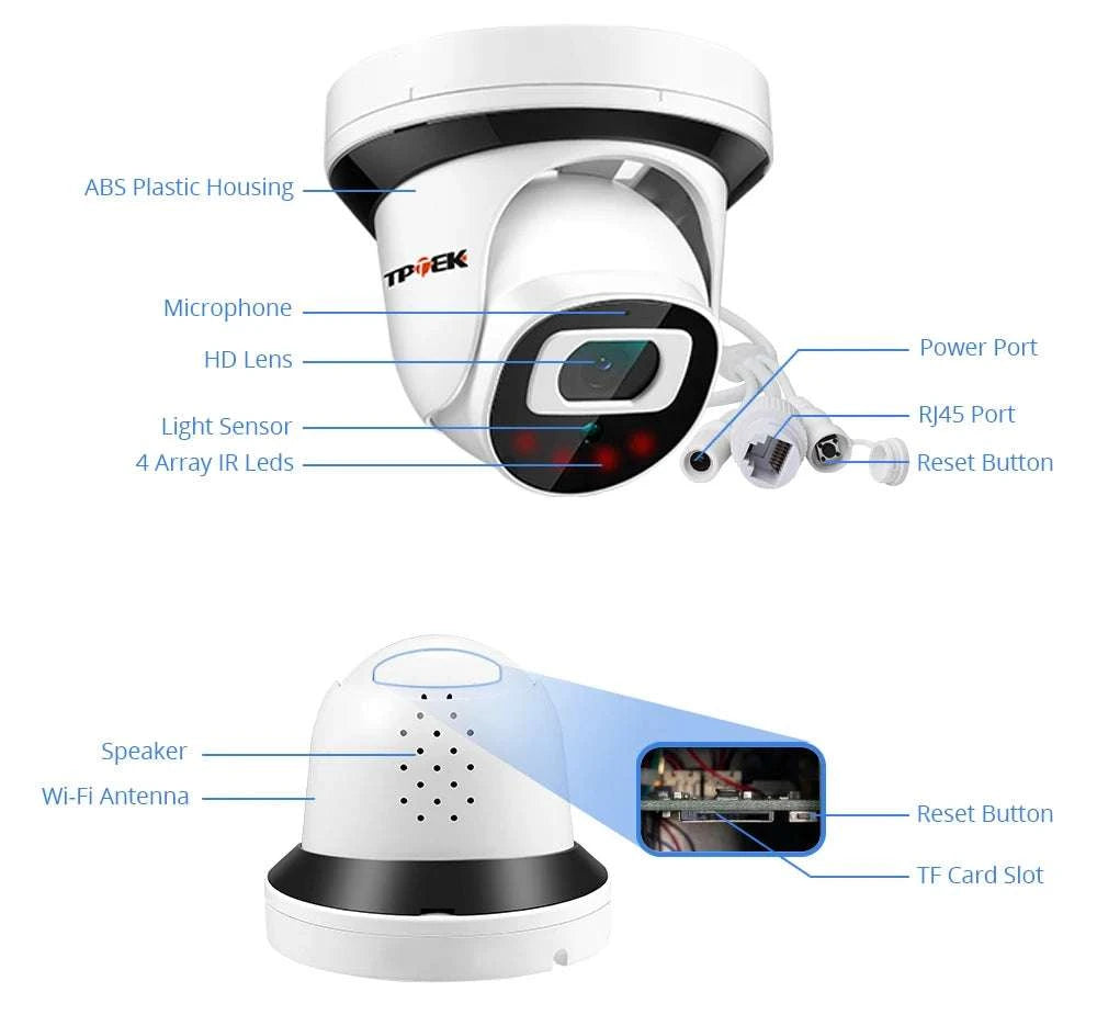 4MP WiFi Indoor Security Camera with Night Vision & Motion Alerts-4MP WiFi Camera / US Plug