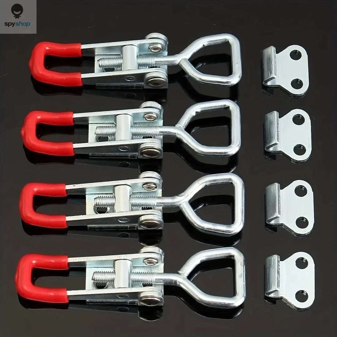 4pcs Heavy Duty Iron Adjustable Strap Latch Latch Latch Latch Latch Clamp Bolt Type Quick Clamp Accessories Horizontal Clamp