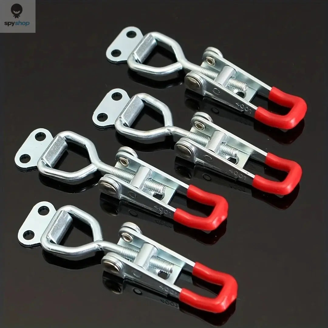 4pcs Heavy Duty Iron Adjustable Strap Latch Latch Latch Latch Latch Clamp Bolt Type Quick Clamp Accessories Horizontal Clamp