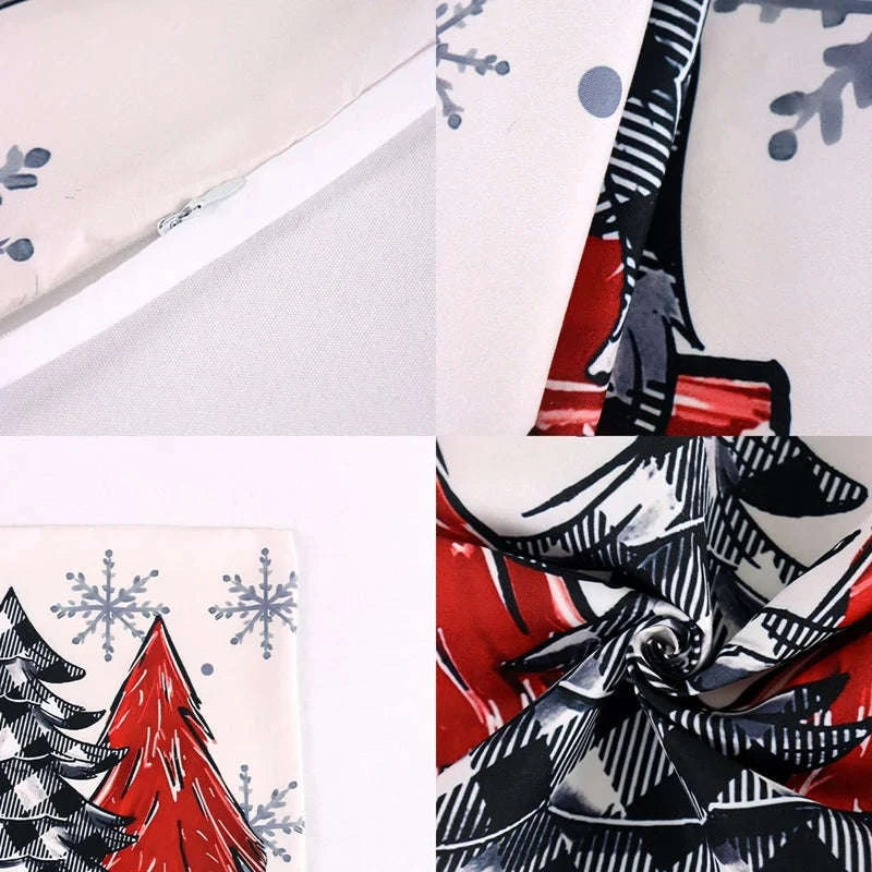 4pcs Christmas Pillow Covers 45x45cm Pillowcases-4pcs / 45x45cm