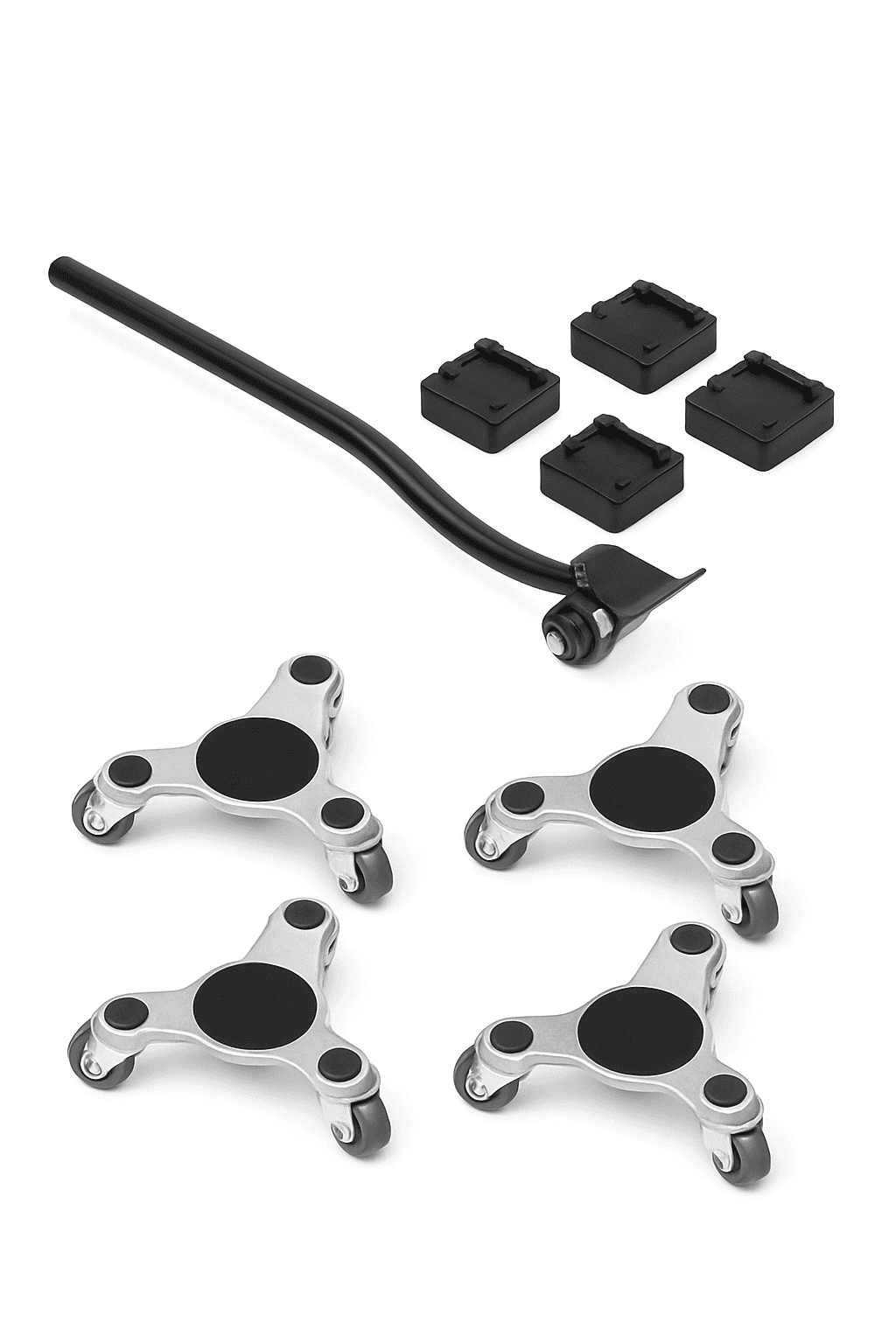 4pcs Furniture Dolly Set with Wheels & Pry Bar for Easy Moving-4pcs / france