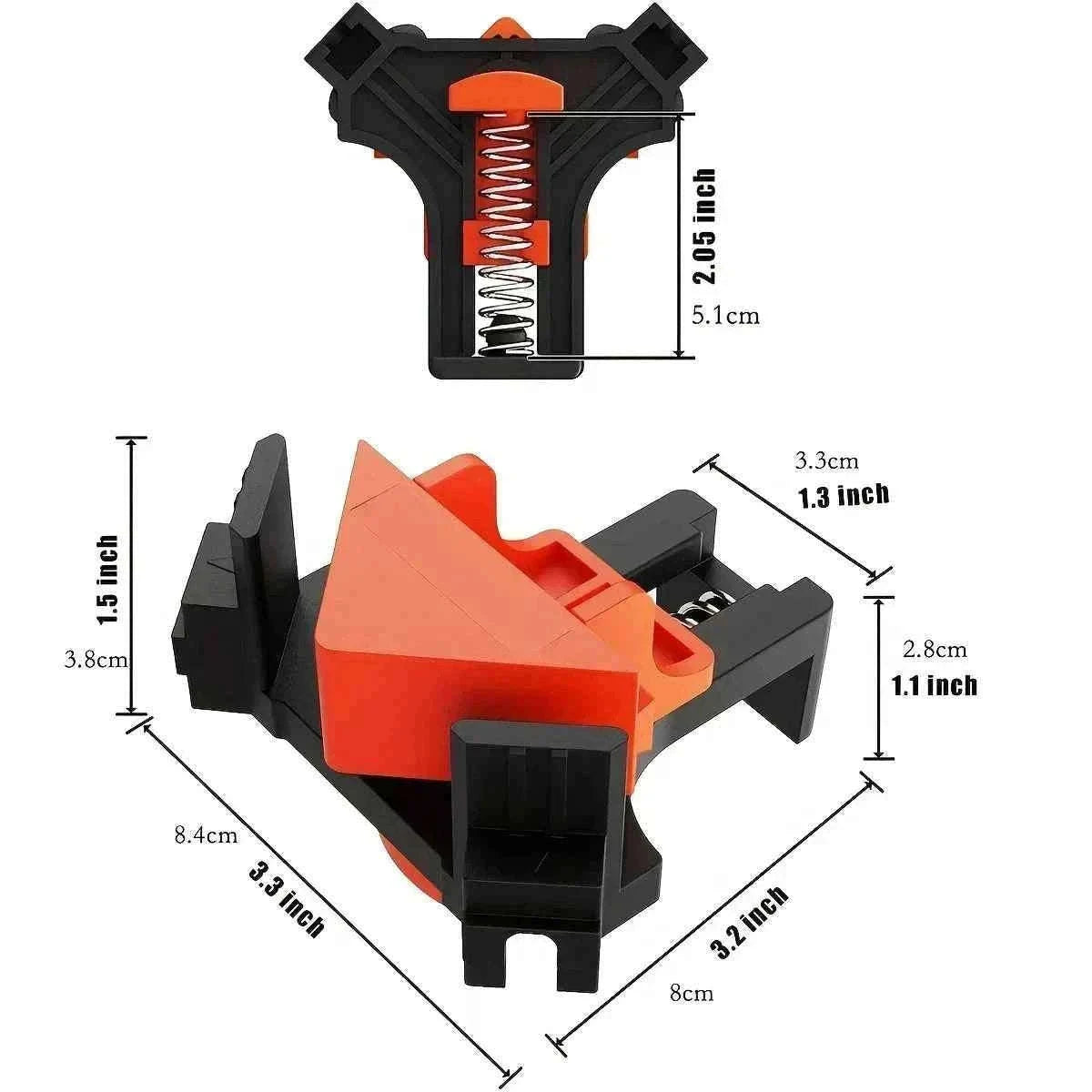 4PCS Right Angle Fixing Clip Adjustable Corner Clamp-4PCS / China Mainland