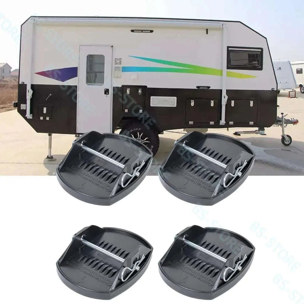 4PCS RV Trailer Jack Pads Universal Wheel Foot Leg Support Adapter-4PCS / China Mainland