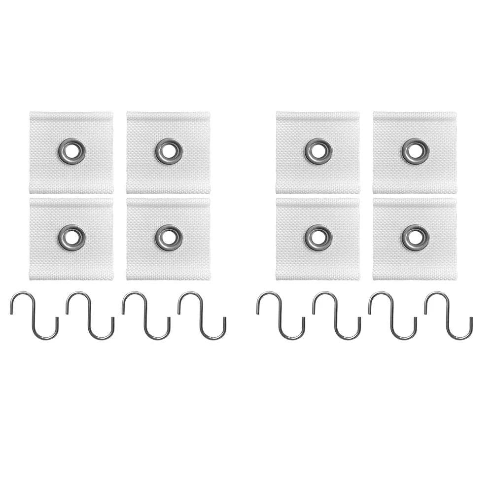 4pcs S-Shaped Camping Awning Hooks Clips with Holes-PC-4 White