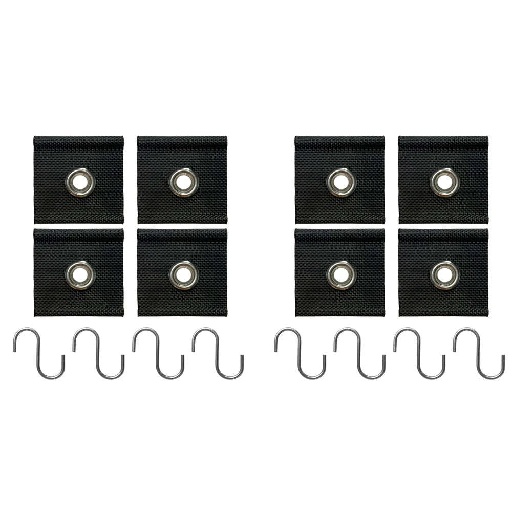 4pcs S-Shaped Camping Awning Hooks Clips with Holes-PC-4 White