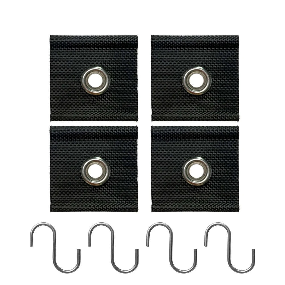 4pcs S-Shaped Camping Awning Hooks Clips with Holes-PC-4 White