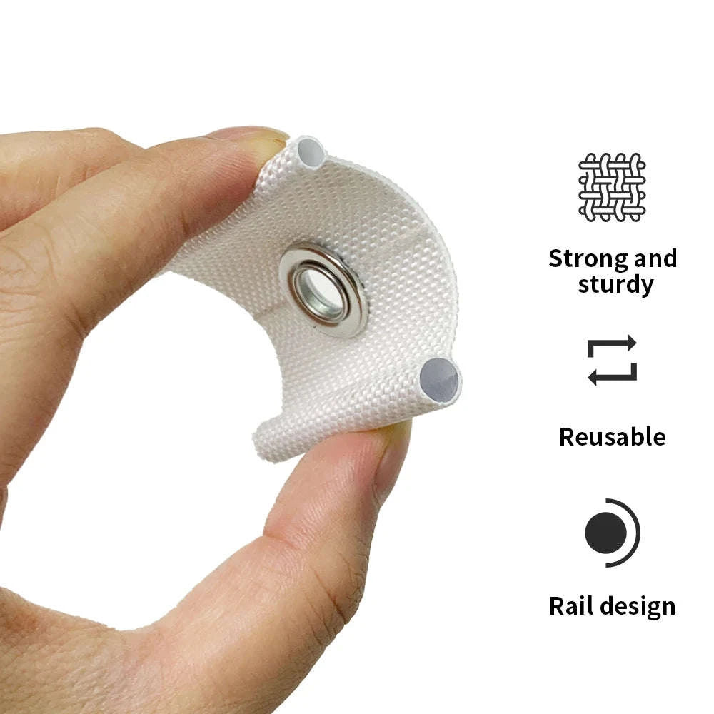 4pcs S-Shaped Camping Awning Hooks Clips with Holes-PC-4 White