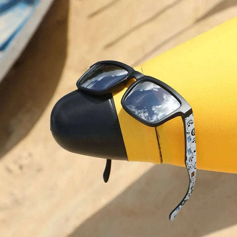 4PCS Square Sports Sunglasses with Designer Temple Pattern-4PCS-5