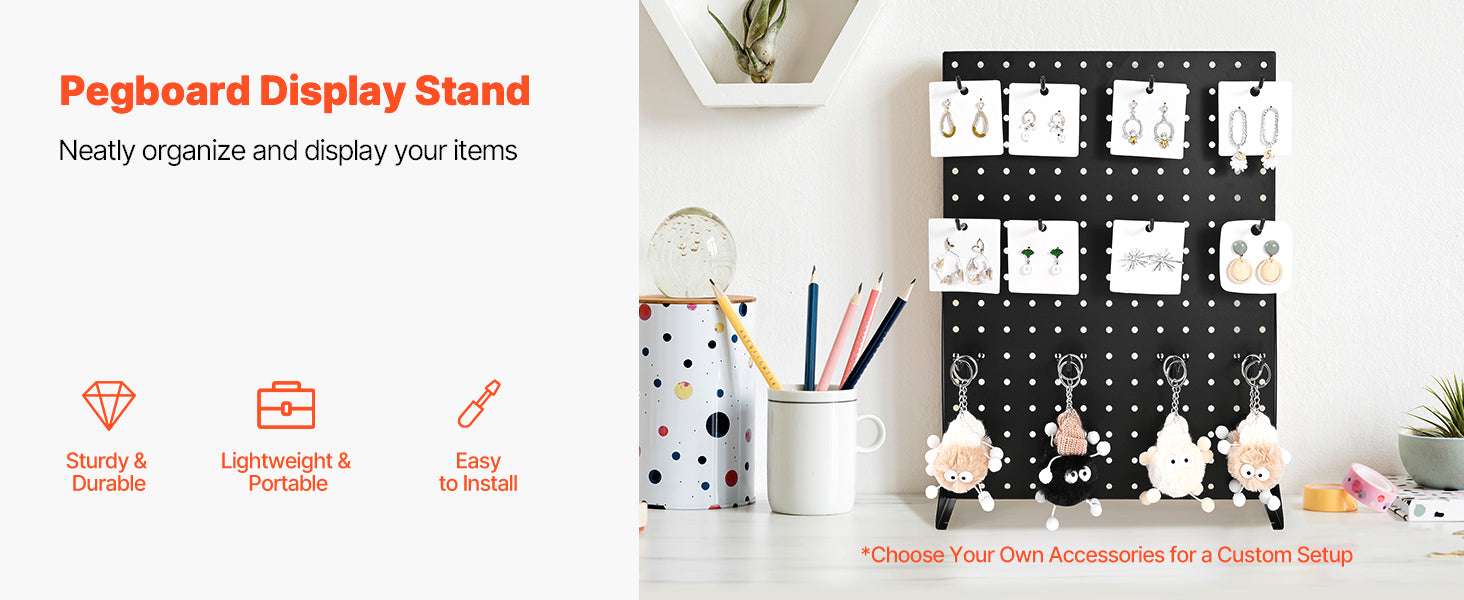 4PCS Tabletop Pegboard Display Stand 17x13in Steel Organizer-4pcs / United States