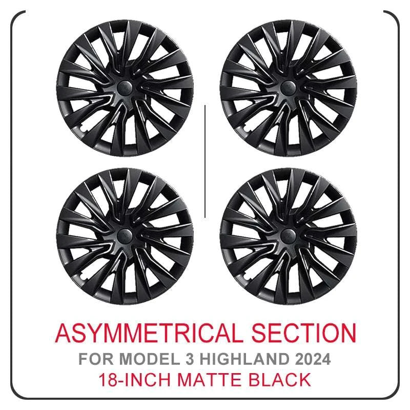 4PCS Tesla Model 3 Highland 18" Wheel Cover Hubcaps Turbine Style-Silver Style / TESLA / Model3 Highland|18Inch 2023-2025