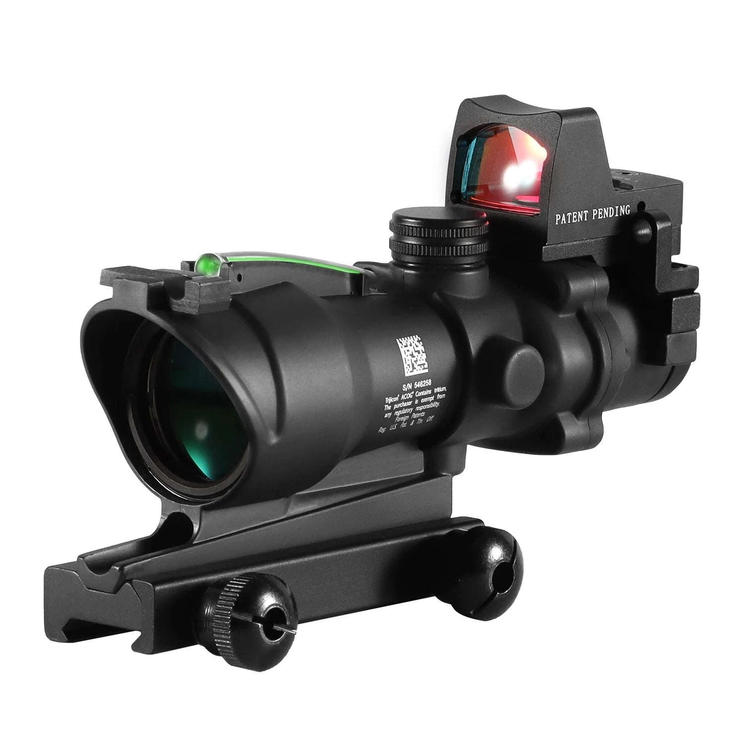 4x32 Dual Red Dot Tactical Scope for 20mm Rail-Green / United States