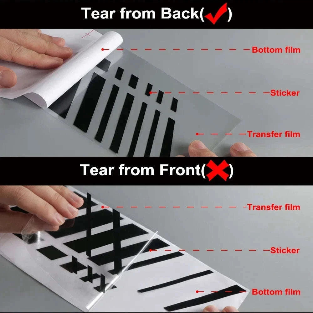 4X4 Off Road Mountain Car Side Sticker-Glossy Red / 320x65.4cm