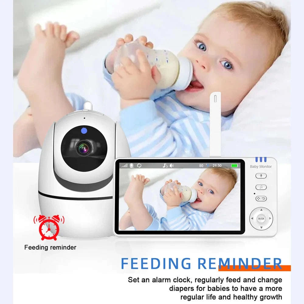 5.0 Inch Video Baby Monitor With Pan Tilt Camera Wireless Two Way Audio Night Vision Security Babysitter VOX Wake Up USB Charge-ABM501-USB