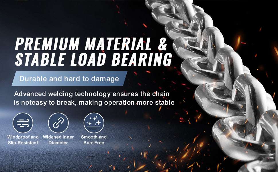 5/16" Proof Coil Chain Zinc Plated Carbon Steel Tow & Utility Chain-92ft / CZECH REPUBLIC