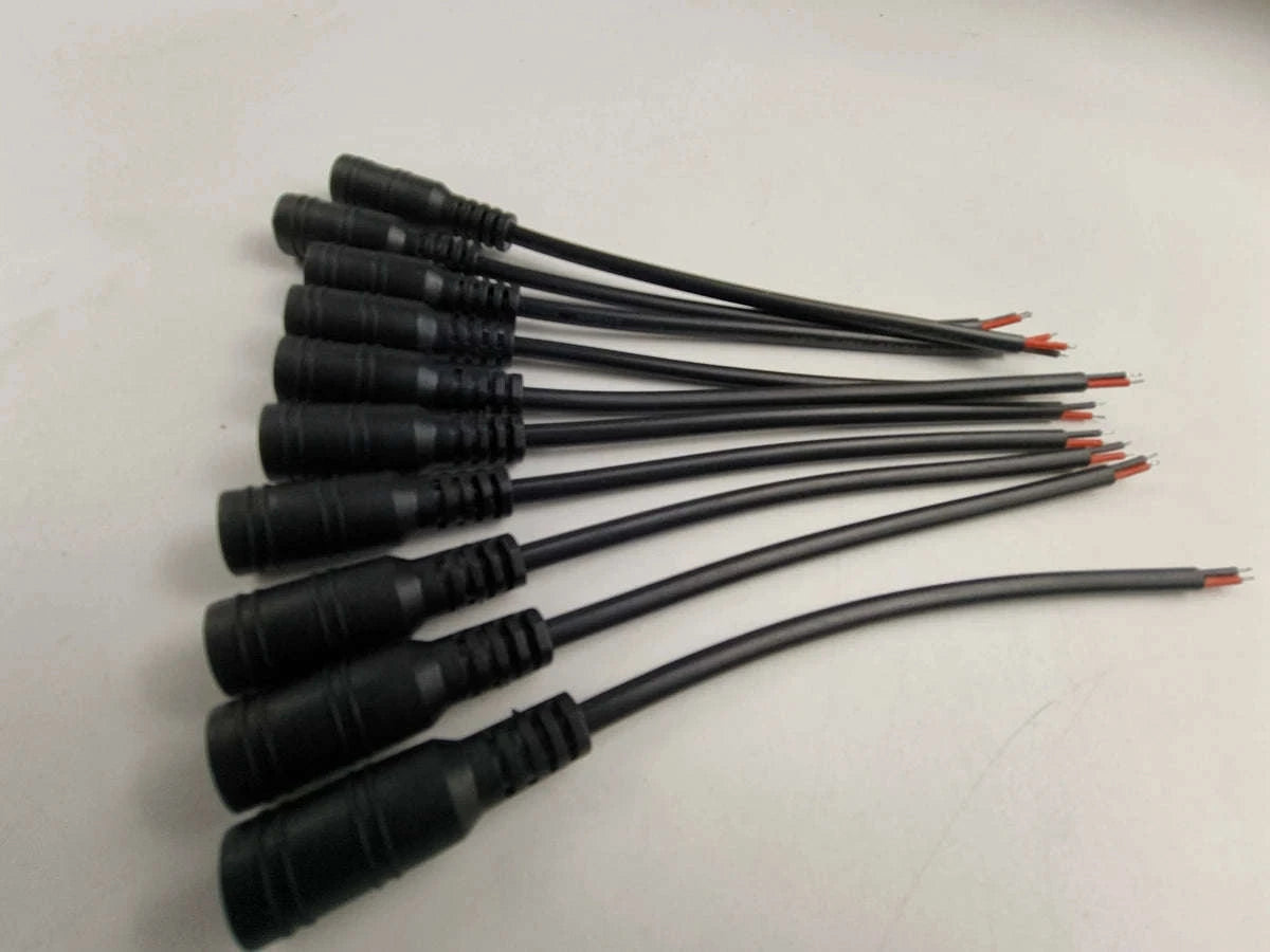 5.5x2.1mm DC Power Connector Cable Adapter-10 Male white