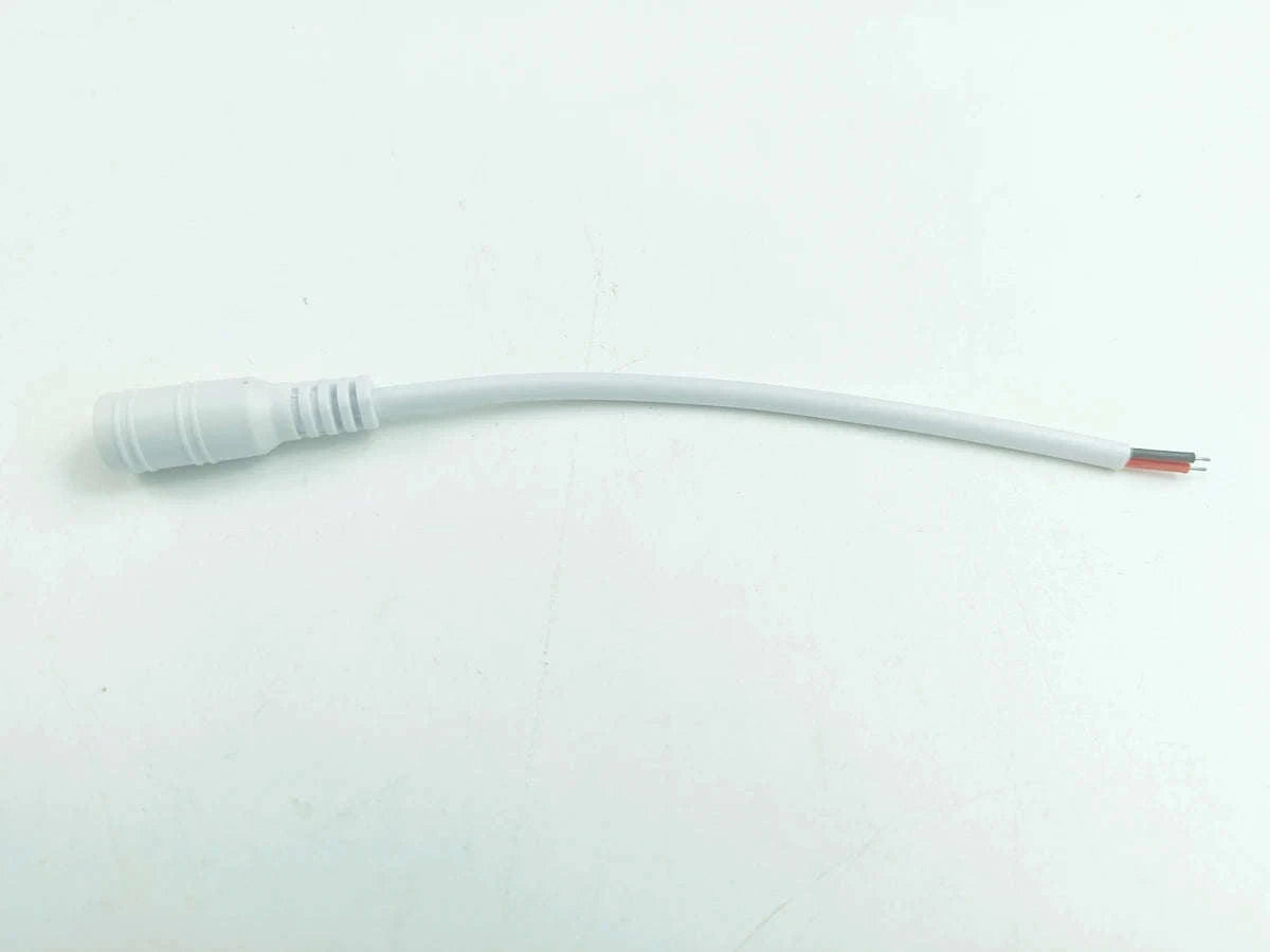 5.5x2.1mm DC Power Connector Cable Adapter-10 Male white