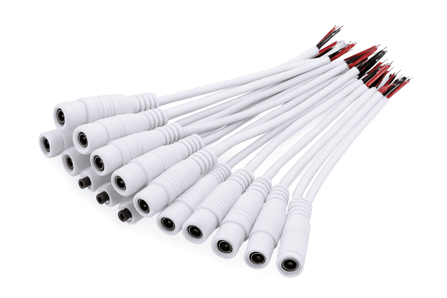 5.5x2.1mm DC Power Connector Cable Adapter for Reliable Power-10 Male white