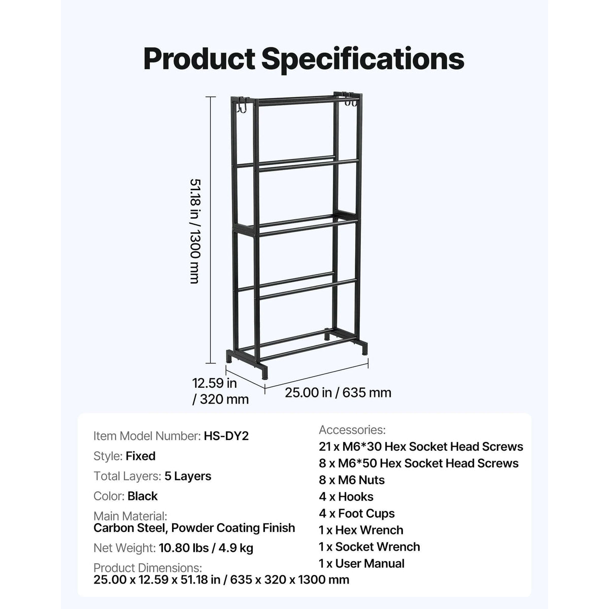 5/7 Tier 3D Printer Filament Storage Rack-7 Tier / spain