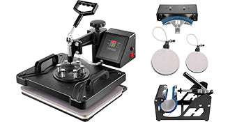 5–8 in 1 Heat Press Machine for T-Shirts, Mugs, Caps & Plates-5 in 1 12x15 Inch / United States