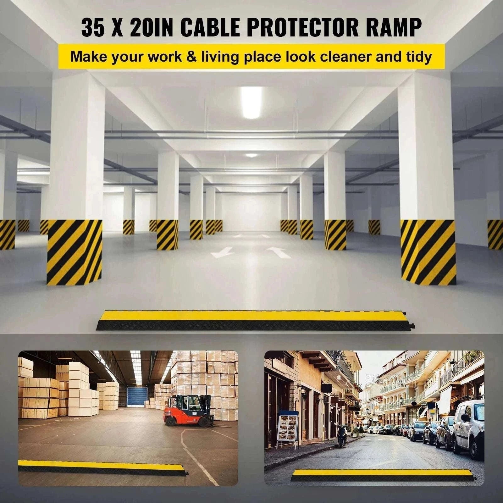 5 Channel Heavy Duty Cable Protector Ramp for Driveway & Traffic-5 Channels / Poland