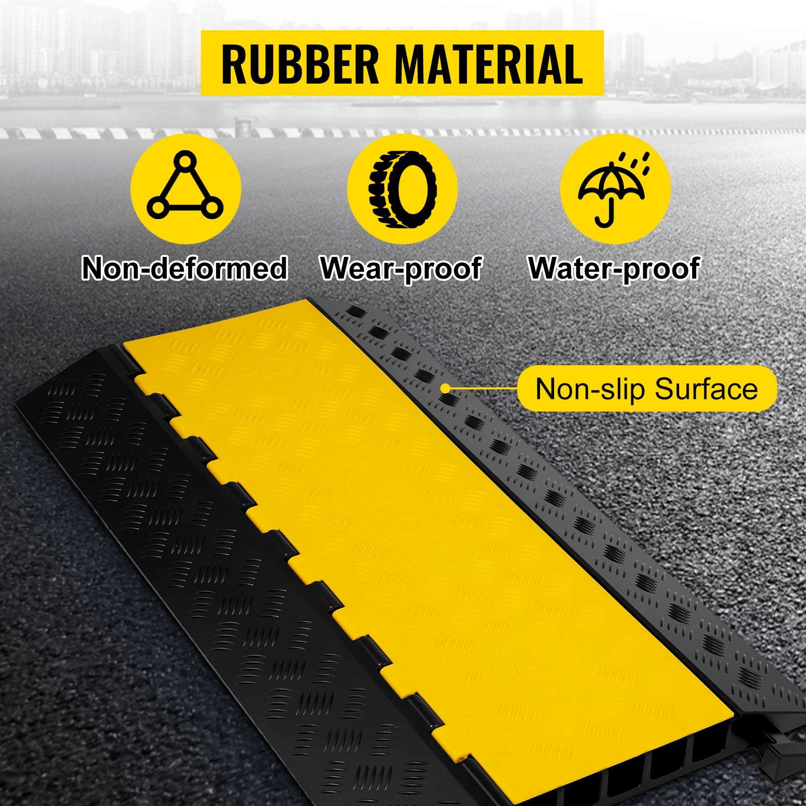5 Channel Heavy Duty Cable Protector Ramp for Driveway & Traffic-5 Channels / Poland